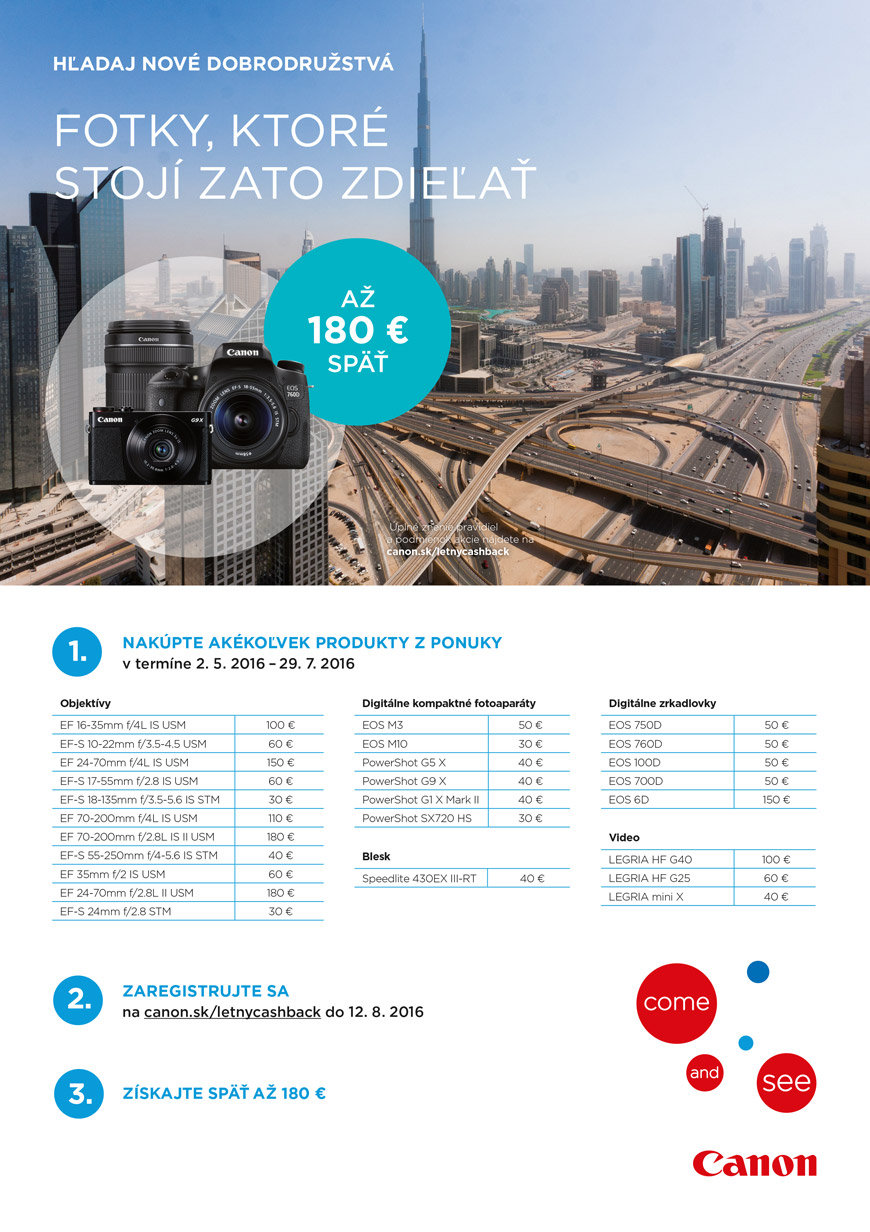 Cashback canon v aqt.sk